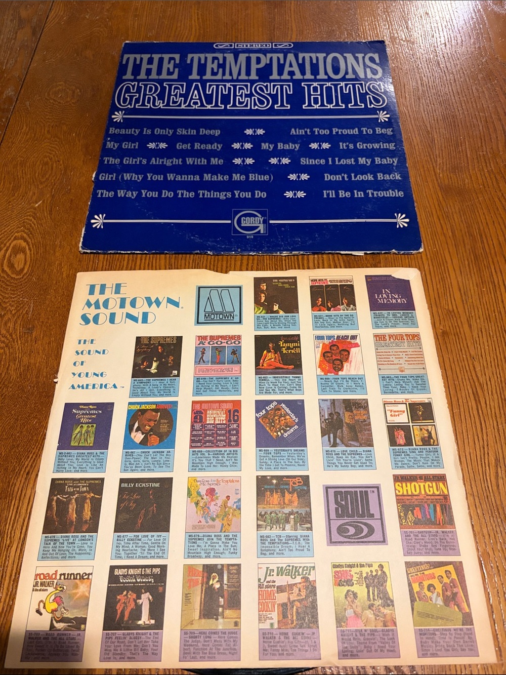 The Temptations Greatest Hits Rcord Vinyl Album - Blue Cover